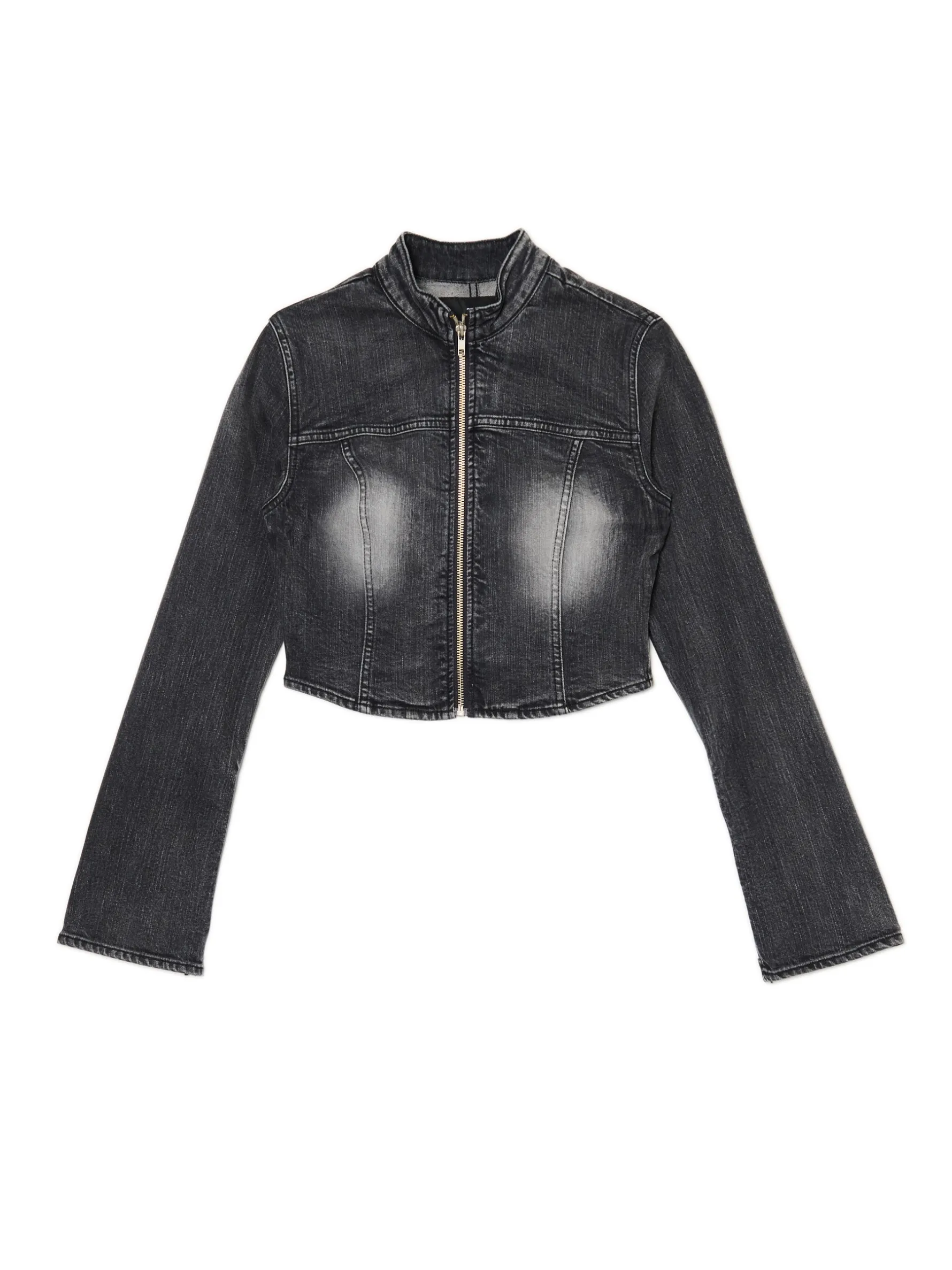 Cropp Kurtki, Płaszcze|Sety*Krótka jeansowa kurtka czarny