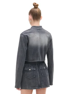 Cropp Kurtki, Płaszcze|Sety*Krótka jeansowa kurtka czarny