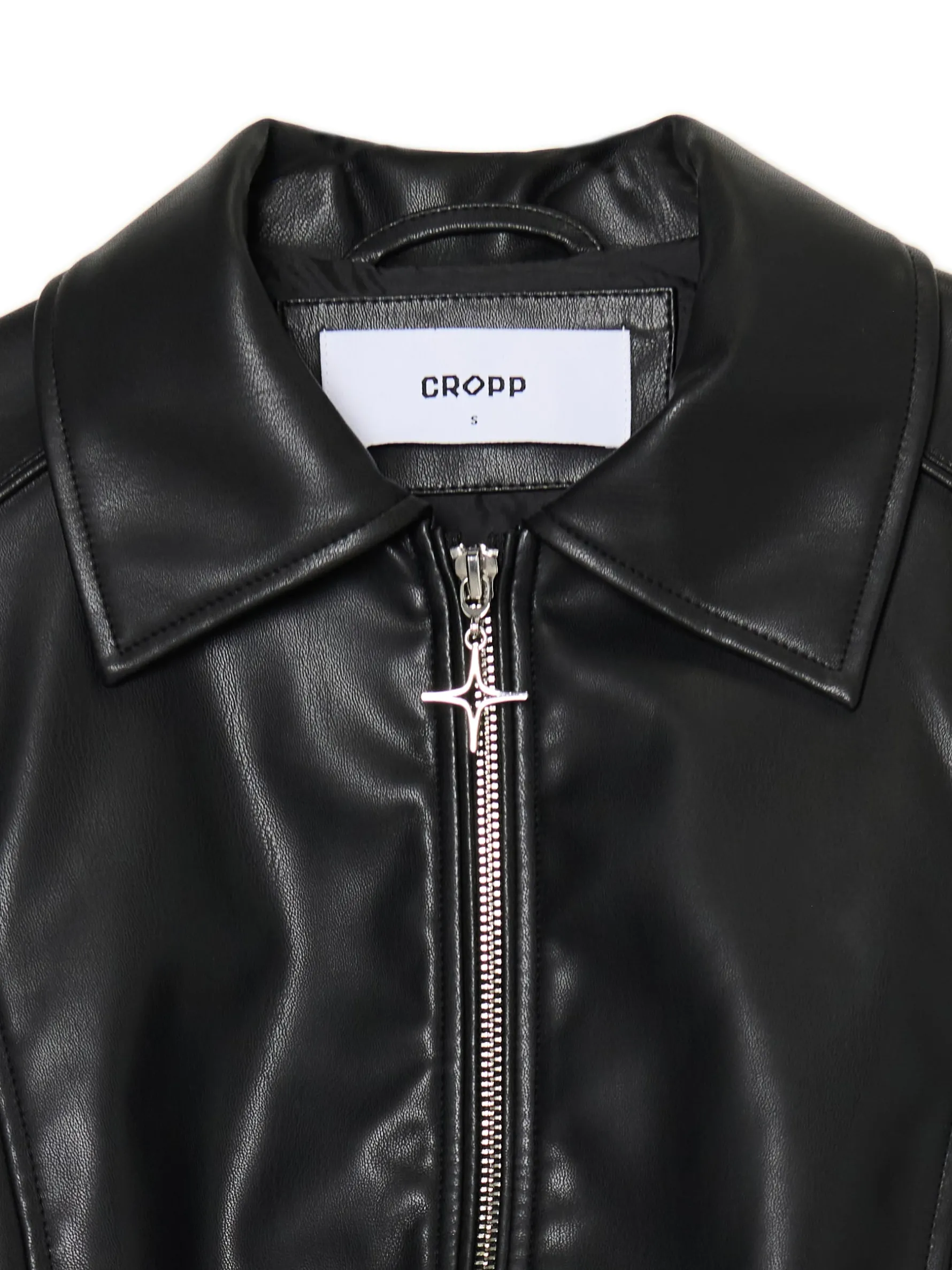 Cropp Kurtki, Płaszcze*Kurtka bomber z imitacji skóry czarny