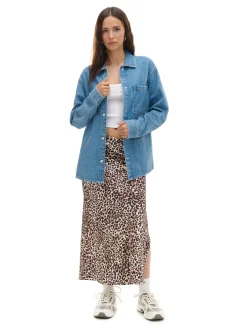 Cropp Kurtki, Płaszcze*Kurtka jeansowa z efektem sprania niebieski