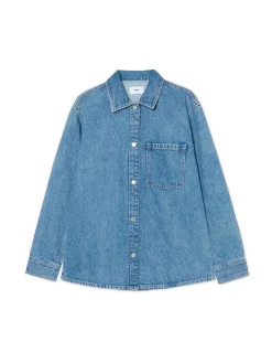 Cropp Kurtki, Płaszcze*Kurtka jeansowa z efektem sprania niebieski