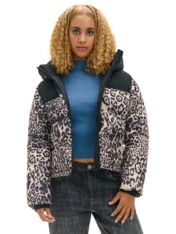 Cropp Kurtki, Płaszcze*Kurtka puffer w panterkę wielobarwny