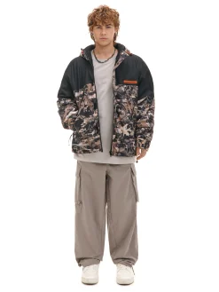 Cropp Kurtki Zimowe|Kurtki, Płaszcze*Kurtka z kapturem z jesiennym motywem beżowy