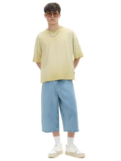 Cropp Koszulki*Luźna koszulka z efektem sprania zielony