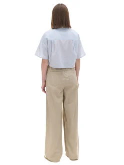 Cropp Koszule, Bluzki*Luźna niebieska koszula crop błękitny