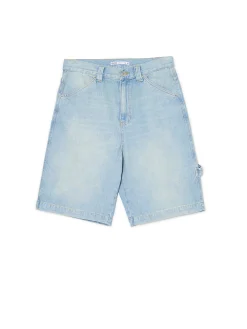 Cropp Jeansy*Luźne jeansowe spodenki bermudy niebieski