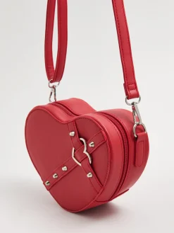 Cropp Torby, Plecaki*Mała torebka w kształcie serca czerwony