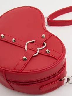 Cropp Torby, Plecaki*Mała torebka w kształcie serca czerwony