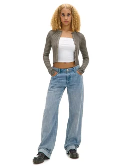 Cropp Swetry*Melanżowy kardigan z guzikami zielony