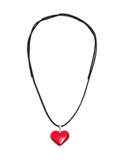 Cropp Biżuteria*Naszyjnik z zawieszką serca czerwony