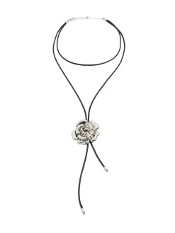 Cropp Biżuteria*Naszyjnik z zawieszką w kształcie róży srebrny