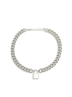 Cropp Biżuteria*Naszyjnik-łańcuch z zawieszką srebrny