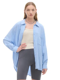 Cropp Koszule, Bluzki*Niebieska klasyczna koszula błękitny