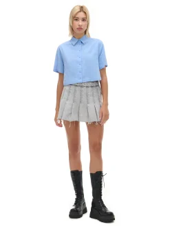 Cropp Koszule, Bluzki*Niebieska koszula w retro stylu błękitny