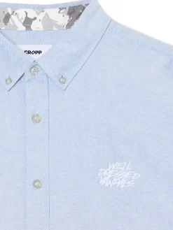 Cropp Koszule*Niebieska koszula z ozdobnym wykończeniem niebieski