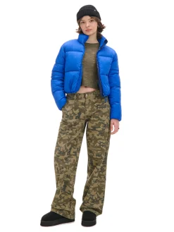 Cropp Kurtki, Płaszcze*Niebieska kurtka puffer niebieski