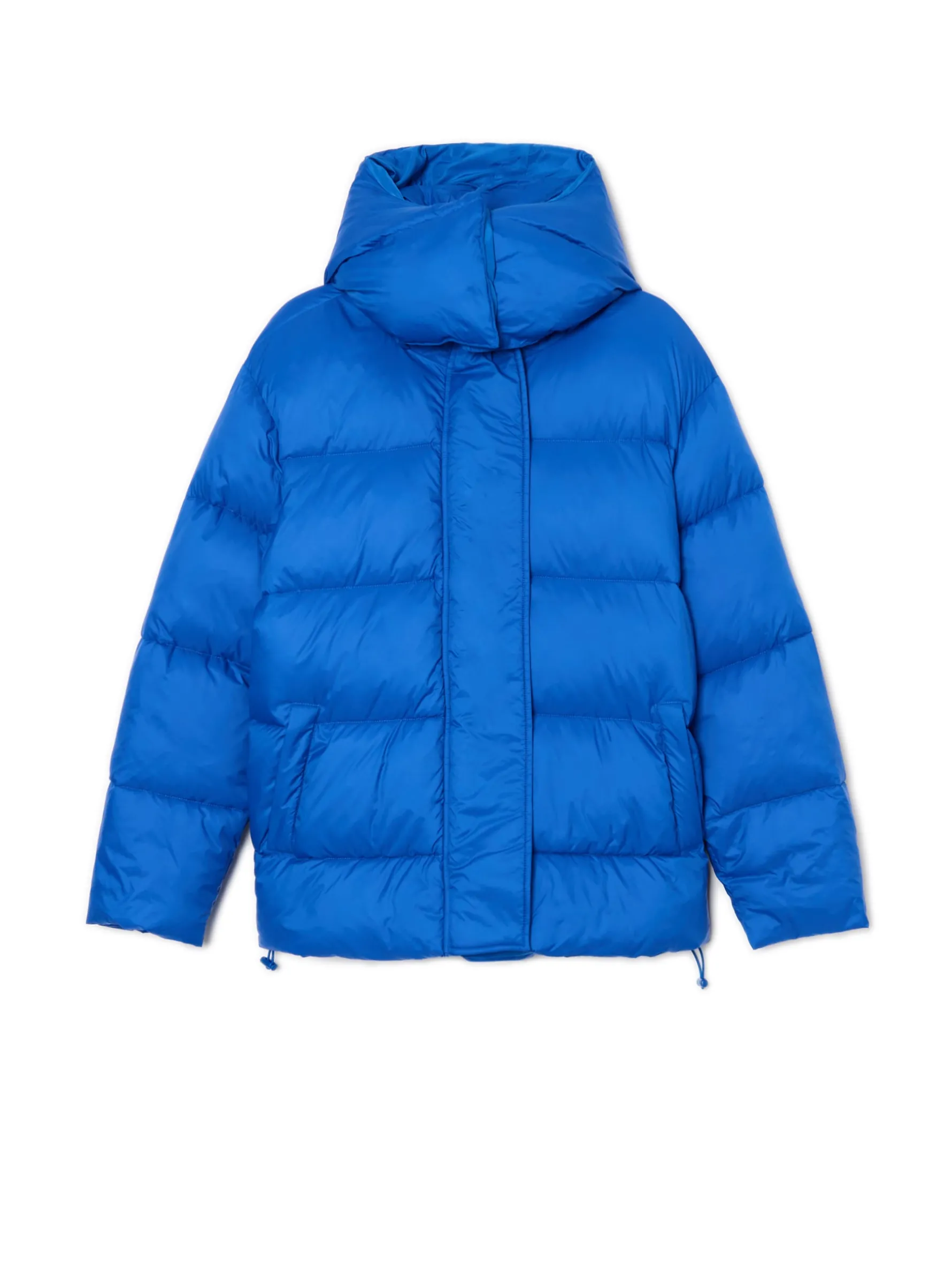 Cropp Kurtki, Płaszcze*Niebieska pikowana kurtka z kapturem niebieski