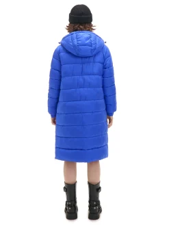 Cropp Kurtki, Płaszcze*płaszcz puffer z kapturem niebieski