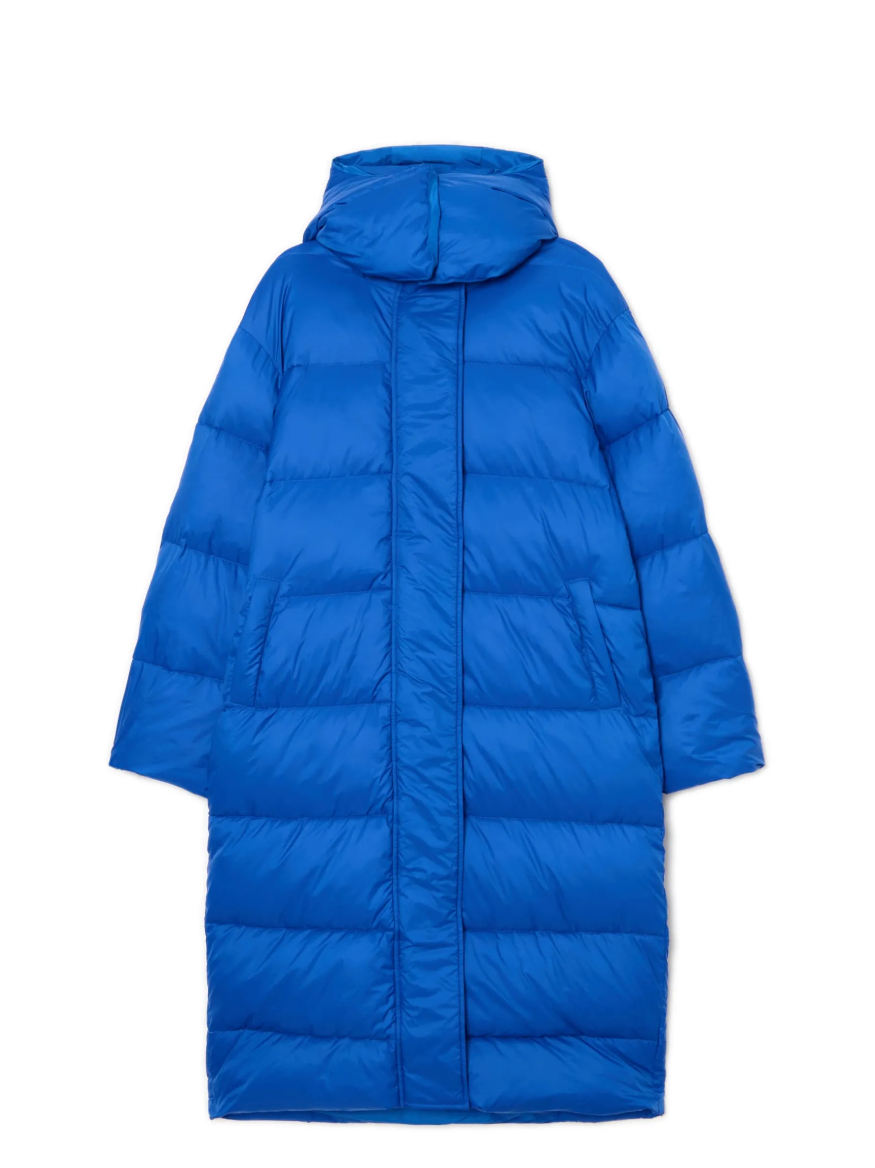 Cropp Kurtki, Płaszcze*pikowany płaszcz z kapturem niebieski