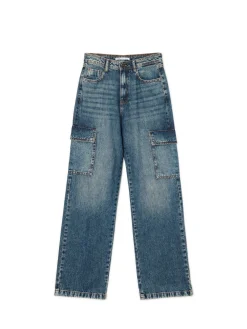 Cropp Jeansy*e jeansy baggy niebieski