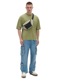 Cropp Jeansy|Baggy*e jeansy baggy z kieszeniami cargo niebieski