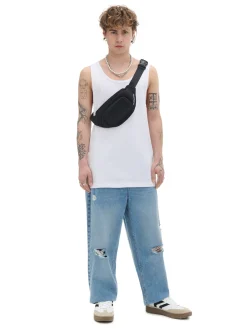 Cropp Jeansy|Baggy*e jeansy loose baggy niebieski