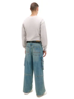 Cropp Jeansy*e jeansy skater z kieszeniami niebieski