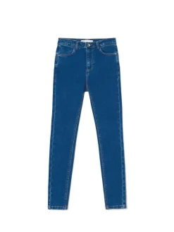 Cropp Jeansy*e jeansy skinny push up niebieski