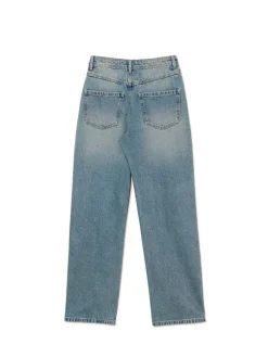 Cropp Jeansy*e jeansy straight PETITE niebieski