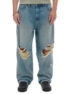 Cropp Jeansy|Baggy*e jeansy super baggy niebieski