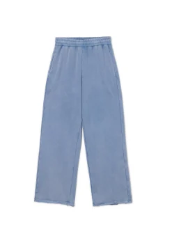 Cropp Spodnie*Niebieskie spodnie wide leg surowygranatowy
