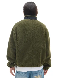 Cropp Bluzy*Oliwkowa bluza sherpa zielony