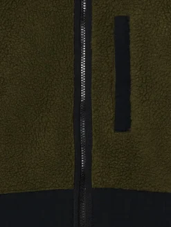 Cropp Bluzy*Oliwkowa bluza sherpa zielony