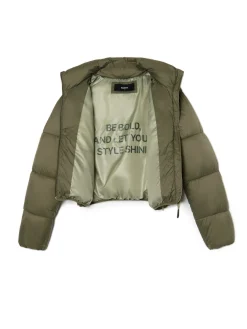 Cropp Kurtki, Płaszcze*Oliwkowa kurtka puffer zielony