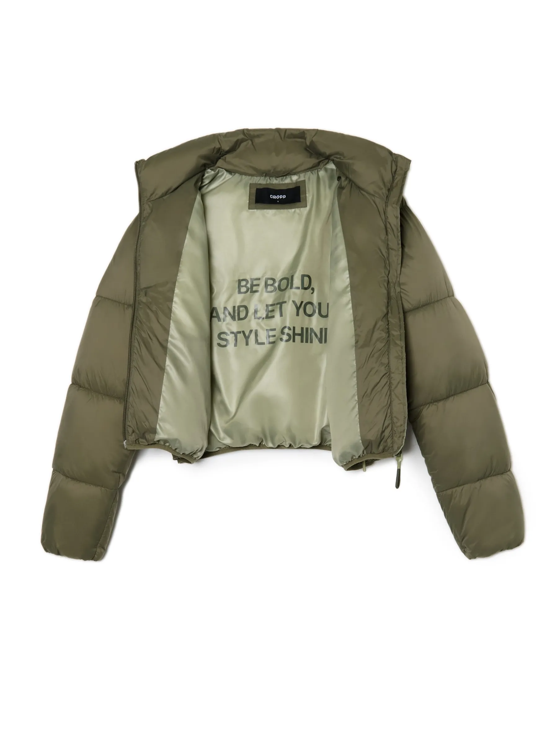 Cropp Kurtki, Płaszcze*Oliwkowa kurtka puffer zielony