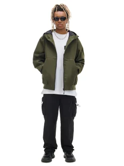 Cropp Kurtki, Płaszcze*Oliwkowa kurtka z kapturem zielony