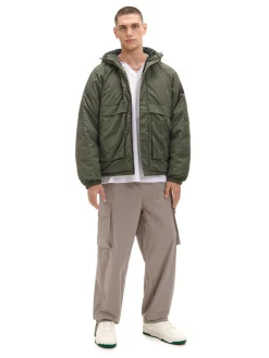 Cropp Kurtki Zimowe|Kurtki, Płaszcze*Oliwkowa kurtka z kapturem zielony