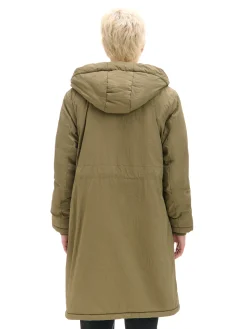 Cropp Kurtki, Płaszcze|Kożuszki, Futerka*Oliwkowa parka z kapturem zielony