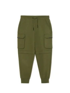 Cropp Spodnie*Oliwkowe dresowe joggery z kieszeniami zielony