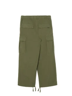 Cropp Spodnie*Oliwkowe spodnie loose z regulacją nogawek zielony