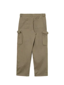 Cropp Spodnie*Oliwkowe spodnie loose z regulacją zielony