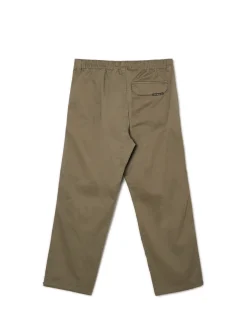 Cropp Spodnie*Oliwkowe spodnie parachute z paskiem zielony