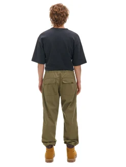 Cropp Spodnie*Oliwkowe spodnie z paskiem zielony