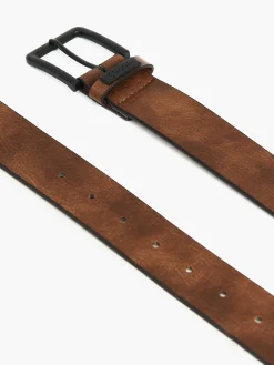 Cropp Paski*Pasek do spodni z imitacji skóry brązowy