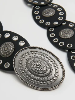 Cropp Paski*Pasek z ozdobnymi detalami czarny