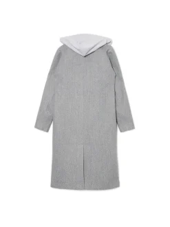 Cropp Kurtki, Płaszcze*Płaszcz z odpinaną wstawką z kapturem jasnyszary
