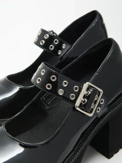 Cropp Półbuty*Półbuty Mary Jane na wysokim obcasie czarny