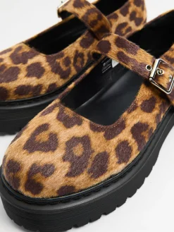 Cropp Półbuty*Półbuty Mary Jane w panterkę wielobarwny