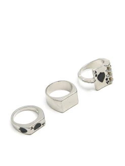 Cropp Biżuteria*Pierścionki z karcianym motywem srebrny