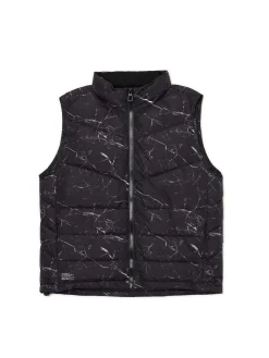 Cropp Kurtki, Płaszcze*Pikowana kamizelka z nadrukiem czarny